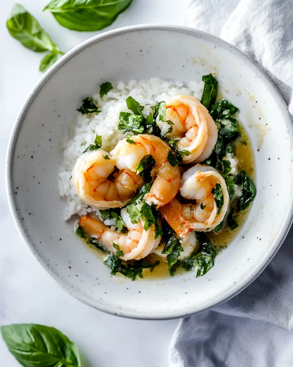 Delicious Green Curry Shrimp image