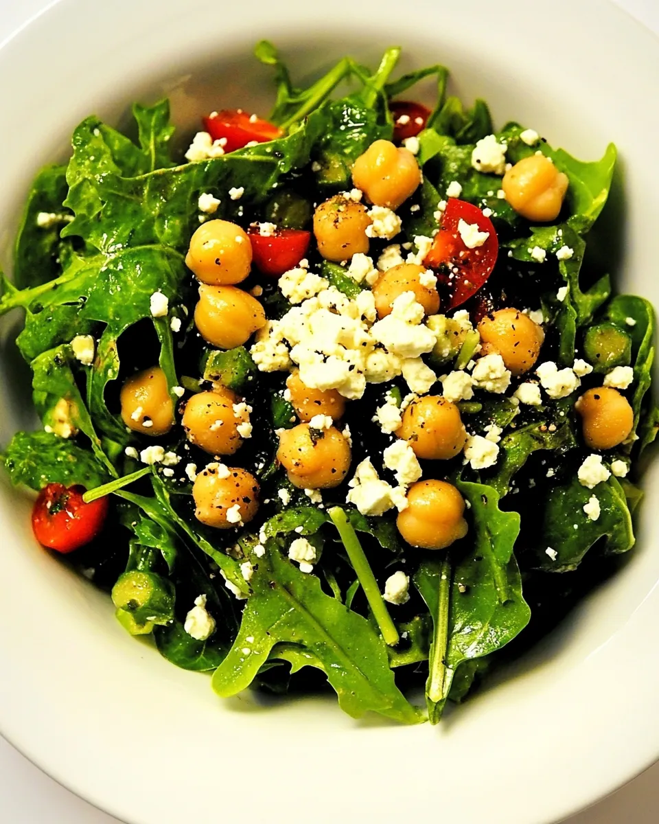 Homemade Green Salad with Chickpeas photo