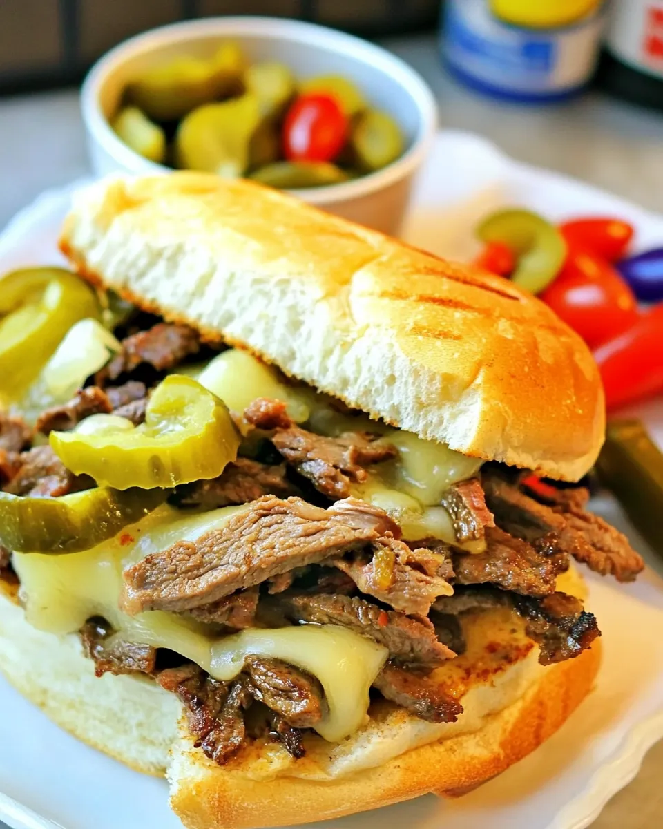 Classic Grilled Cheese Steak Sandwich image