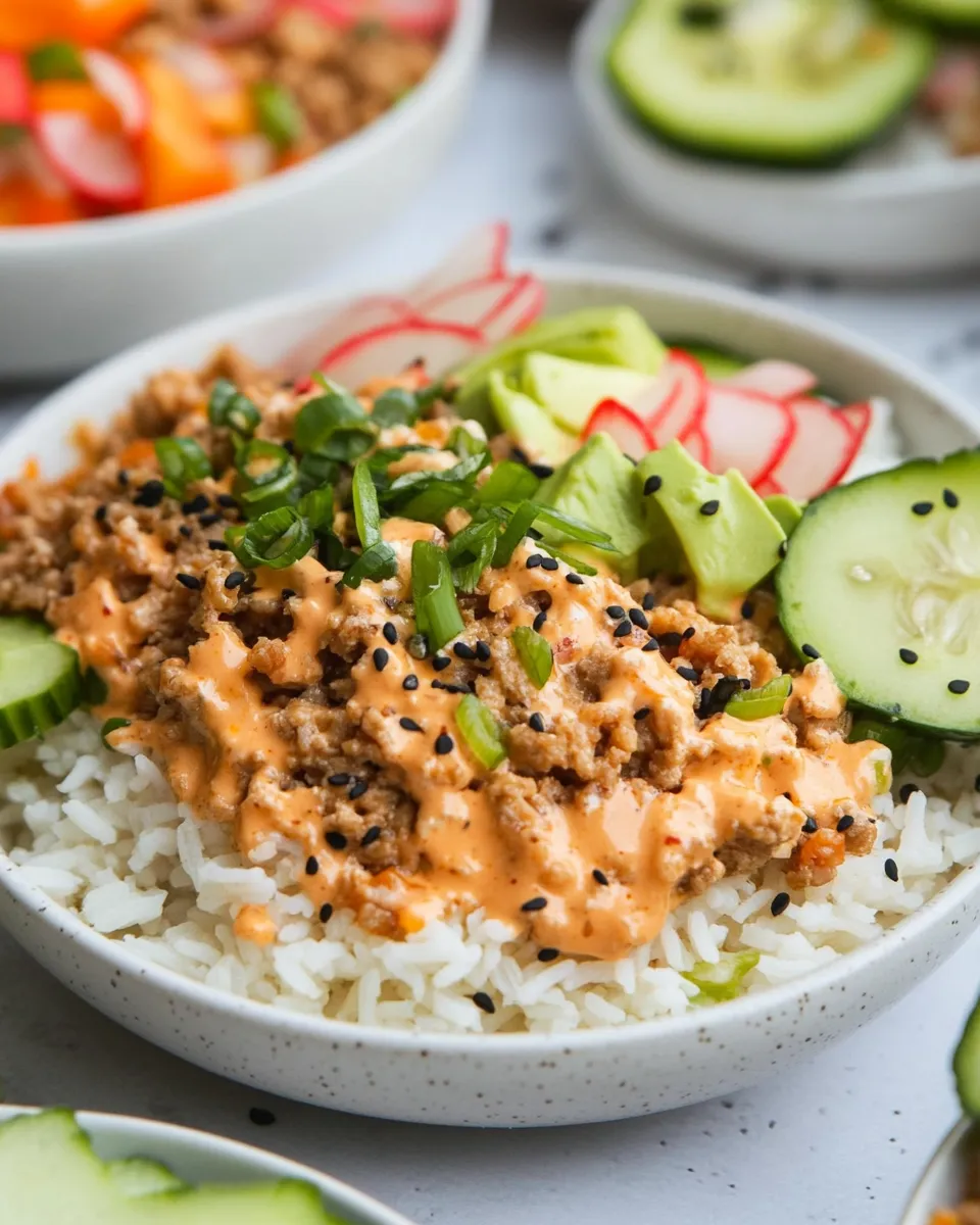 Delicious Ground Turkey Rice Bowls dish photo