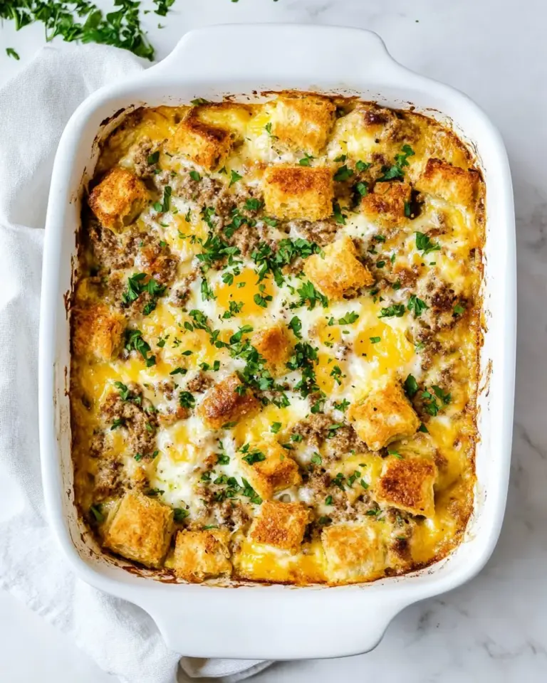 Homemade Hawaiian Roll Breakfast Casserole photo