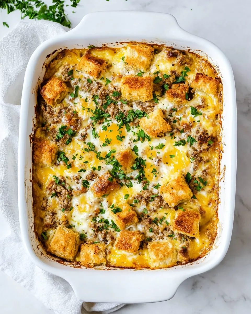 Homemade Hawaiian Roll Breakfast Casserole photo
