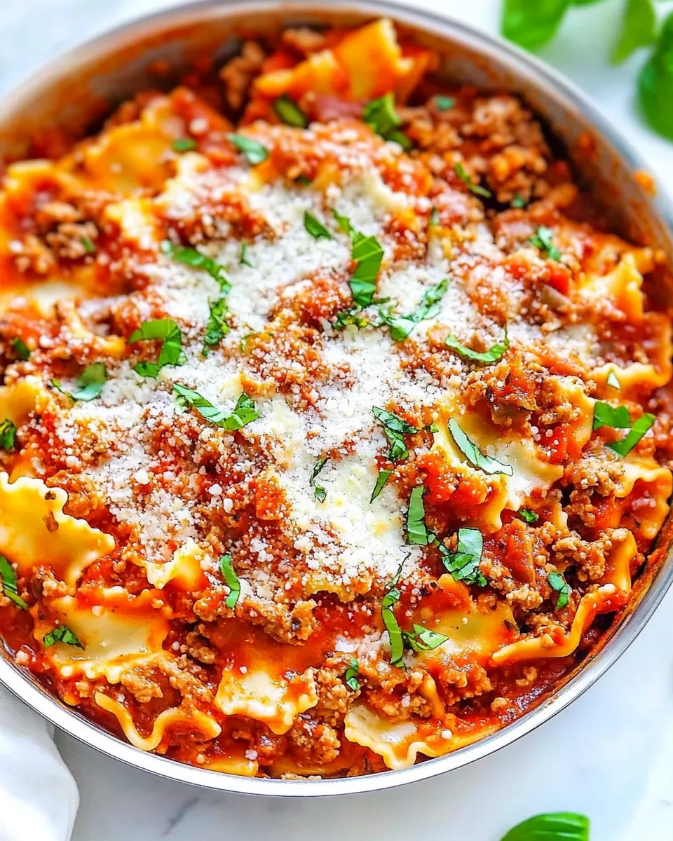 Quick Healthier 20-Minute Skillet Lasagna recipe photo
