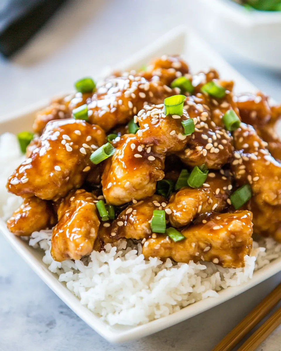 Quick Healthier 20 Minute Sesame Chicken image