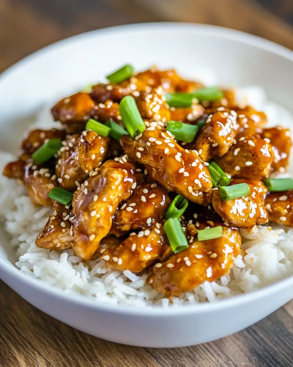 Easy Healthier 20 Minute Sesame Chicken dish photo