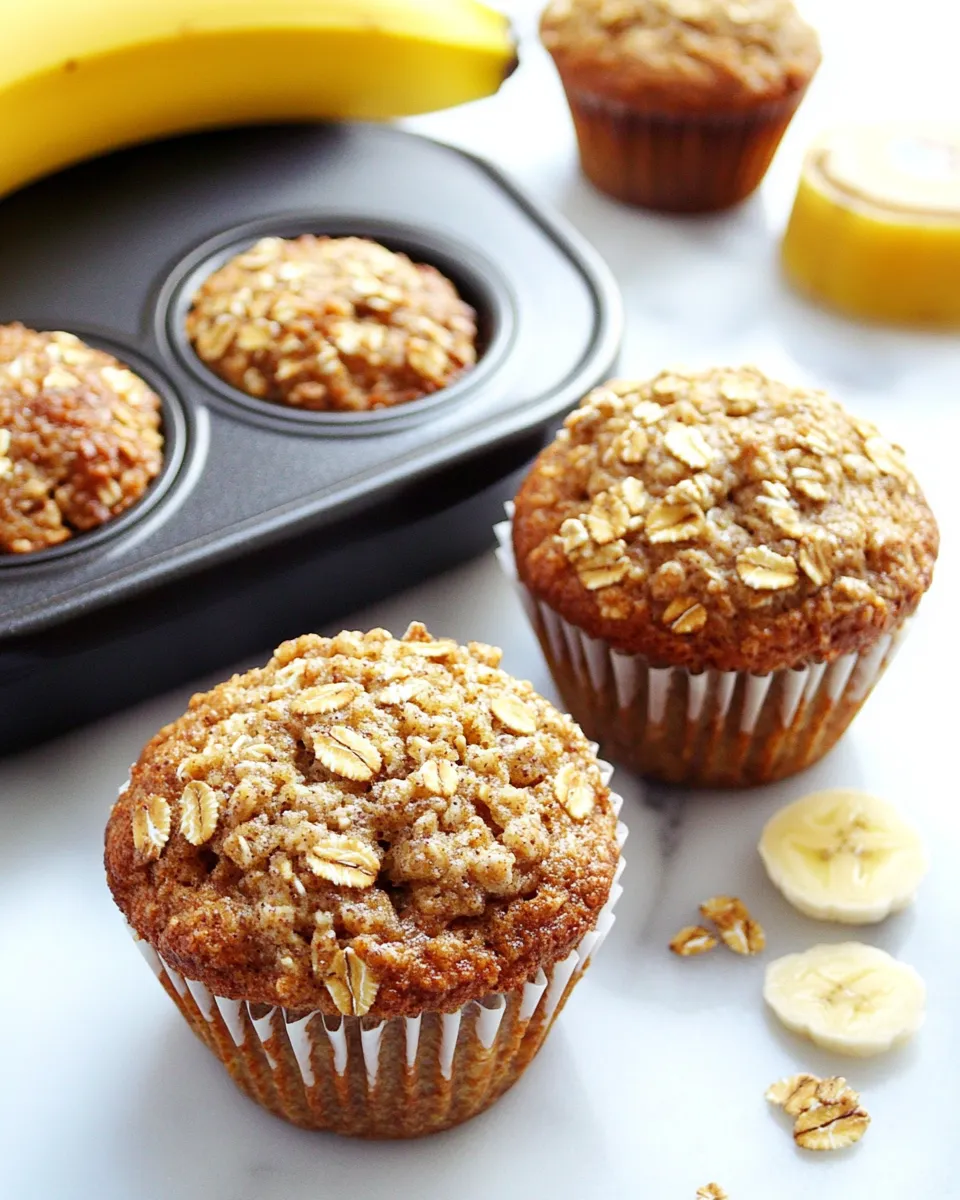 Homemade Healthy Banana Bread Granola Muffins photo