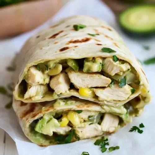 Homemade Healthy Chicken Burrito Wraps photo