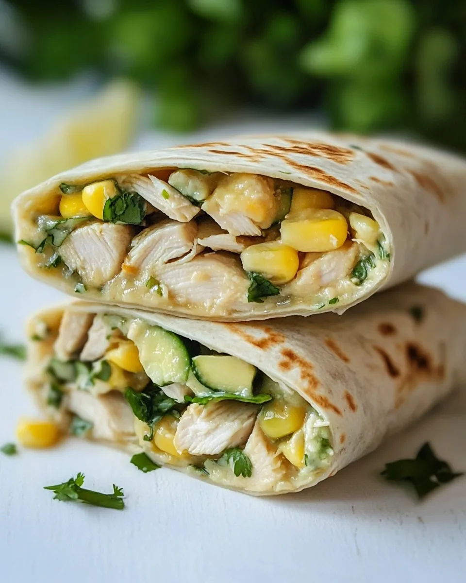 Delicious Healthy Chicken Burrito Wraps shot