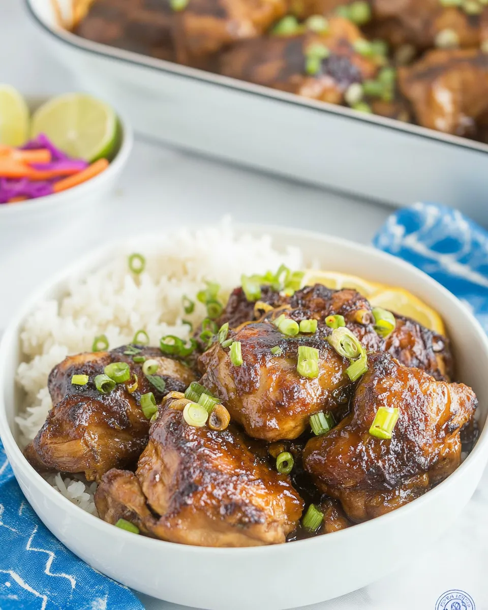 Delicious Healthy Filipino Chicken Adobo shot