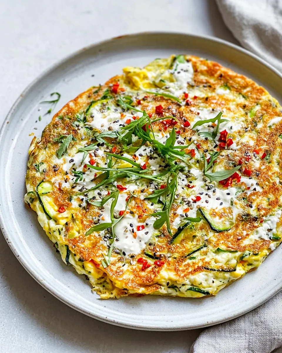 Healthy High-Protein Zucchini Omelet for One dish photo