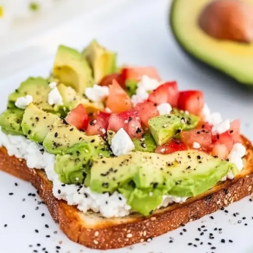 Homemade High Protein Cottage Cheese Avocado Toast photo