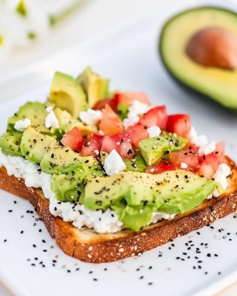 Homemade High Protein Cottage Cheese Avocado Toast photo