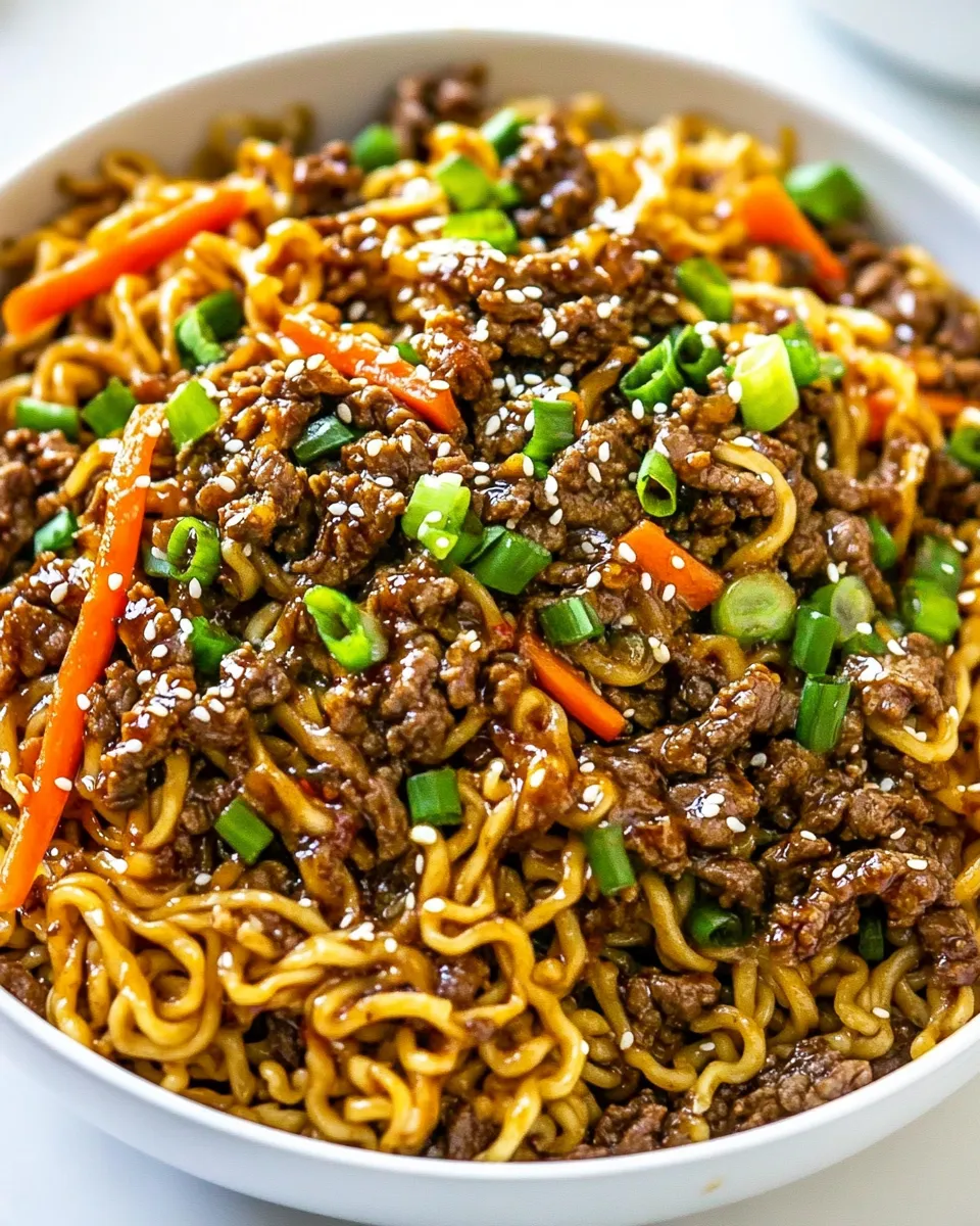 Quick Hoisin Beef Noodles shot