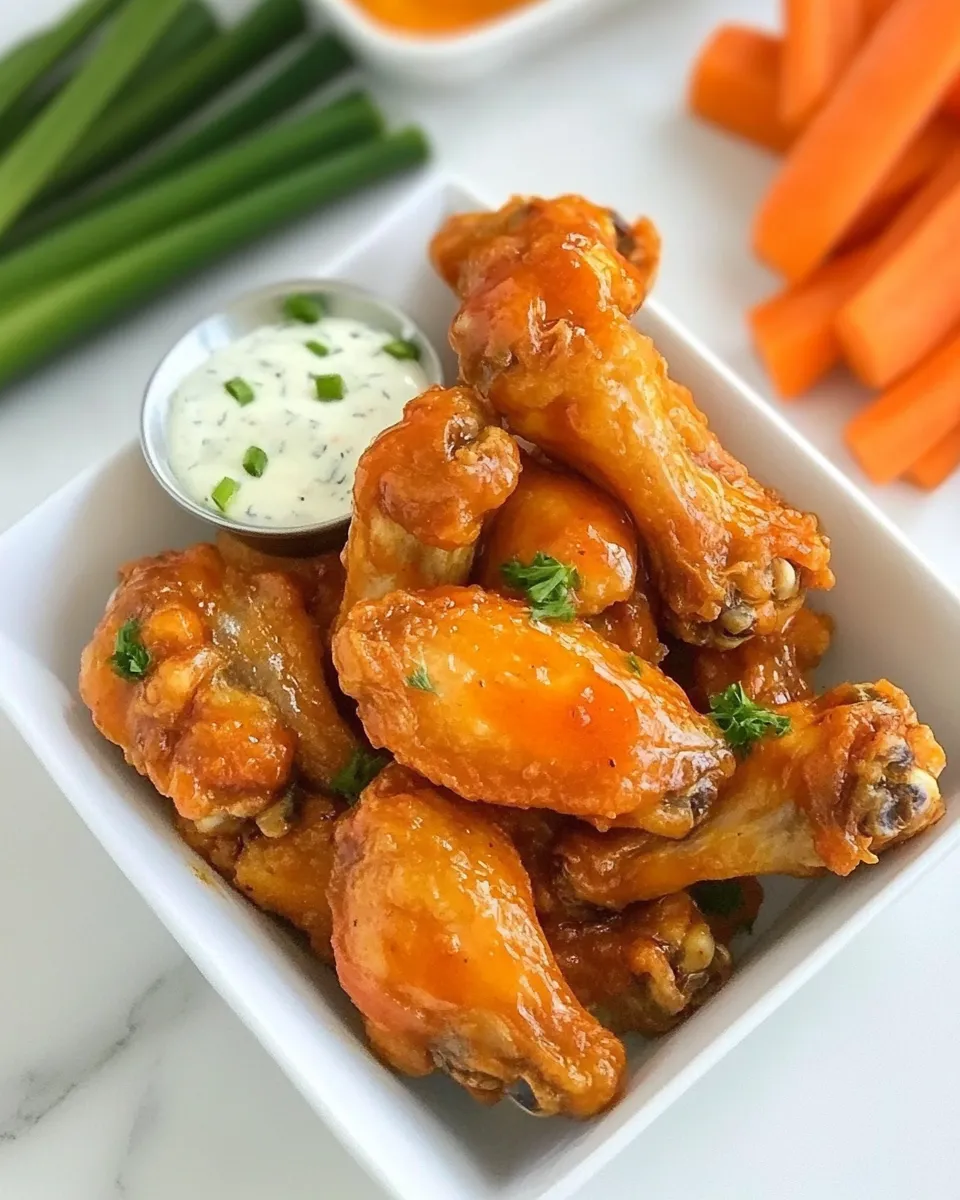 Delicious Honey Buffalo Wings shot