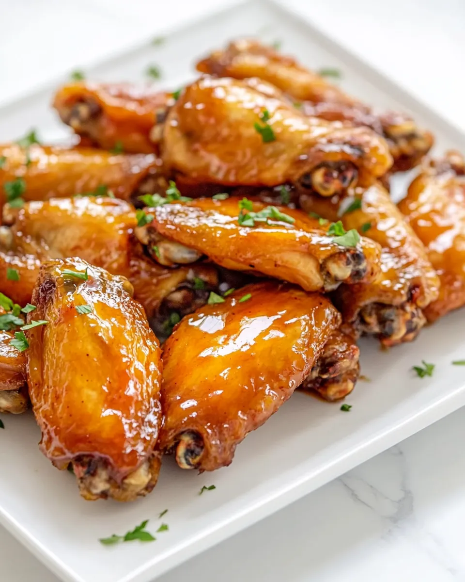 Savory Honey Glazed Chicken Wings shot