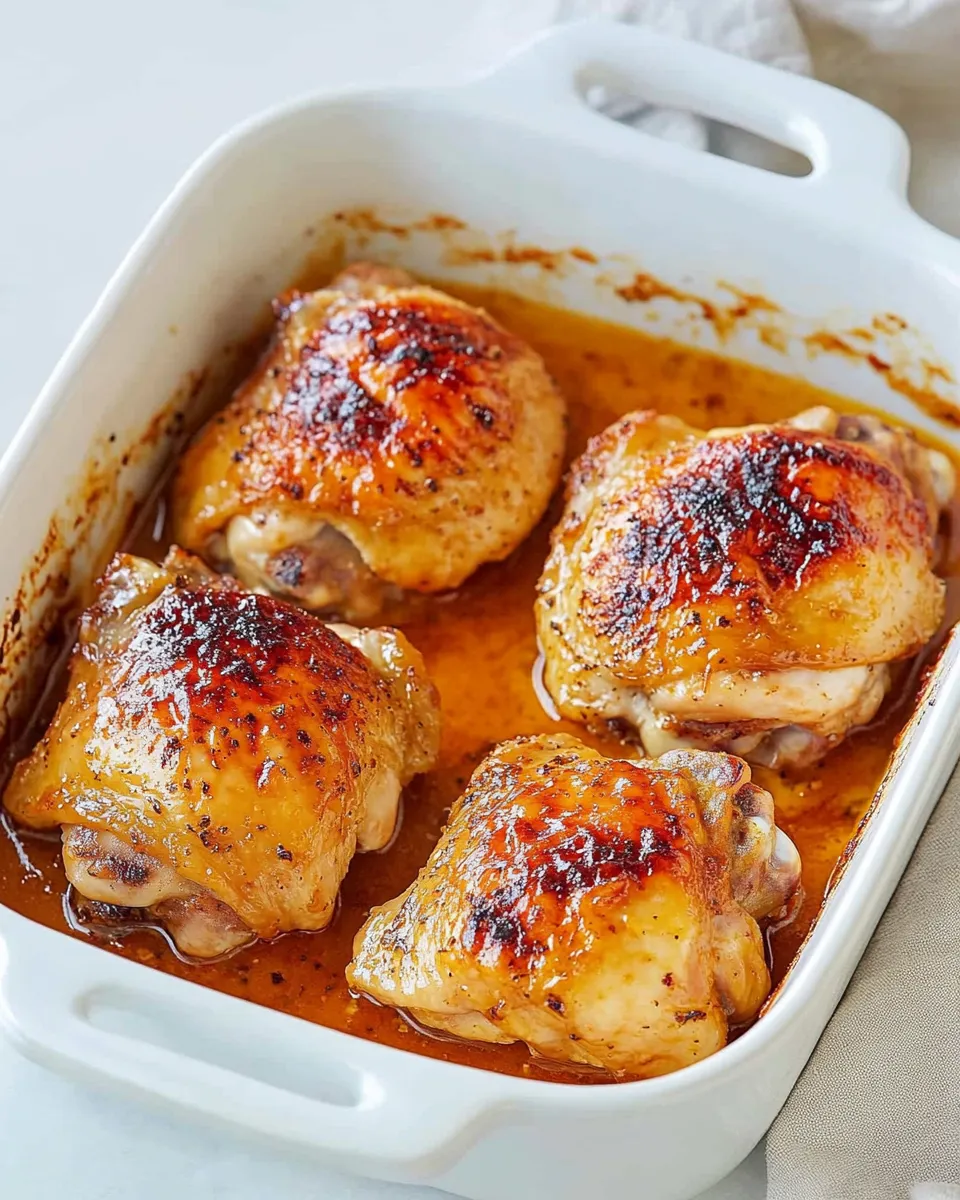 Easy Honey Mustard Chicken Thighs Recipe photo