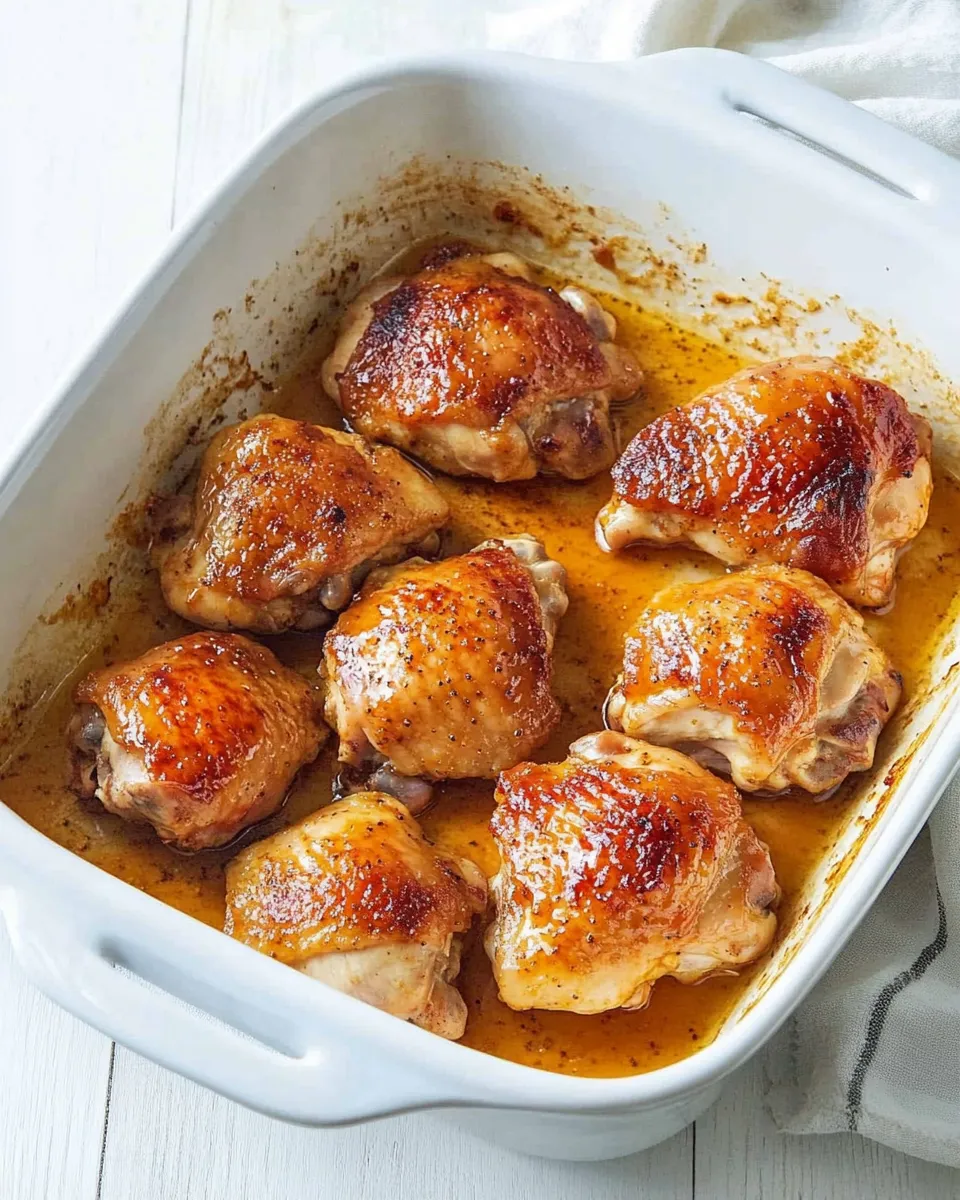 Delicious Honey Mustard Chicken Thighs Recipe image