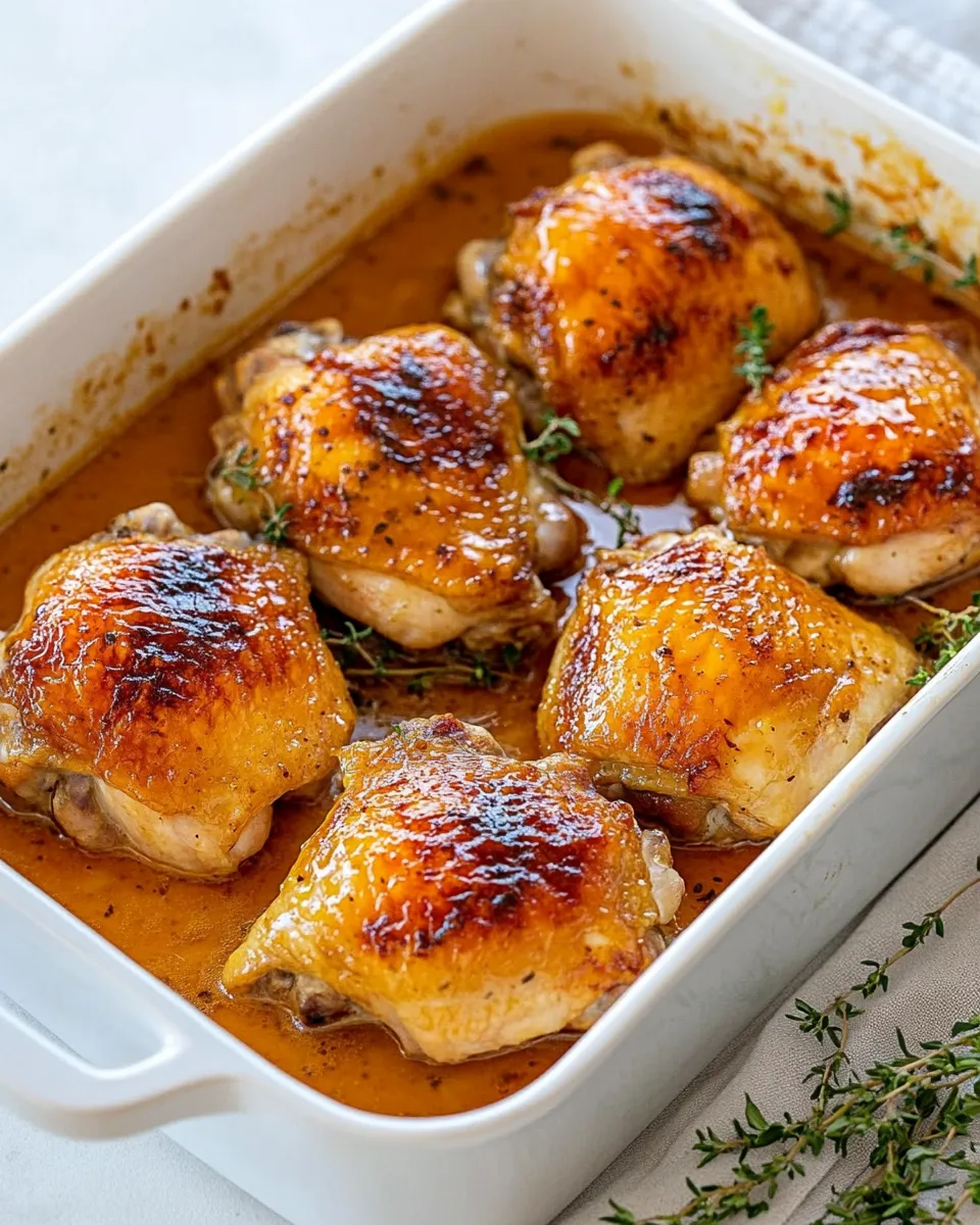 Quick Honey Mustard Chicken Thighs Recipe dish photo