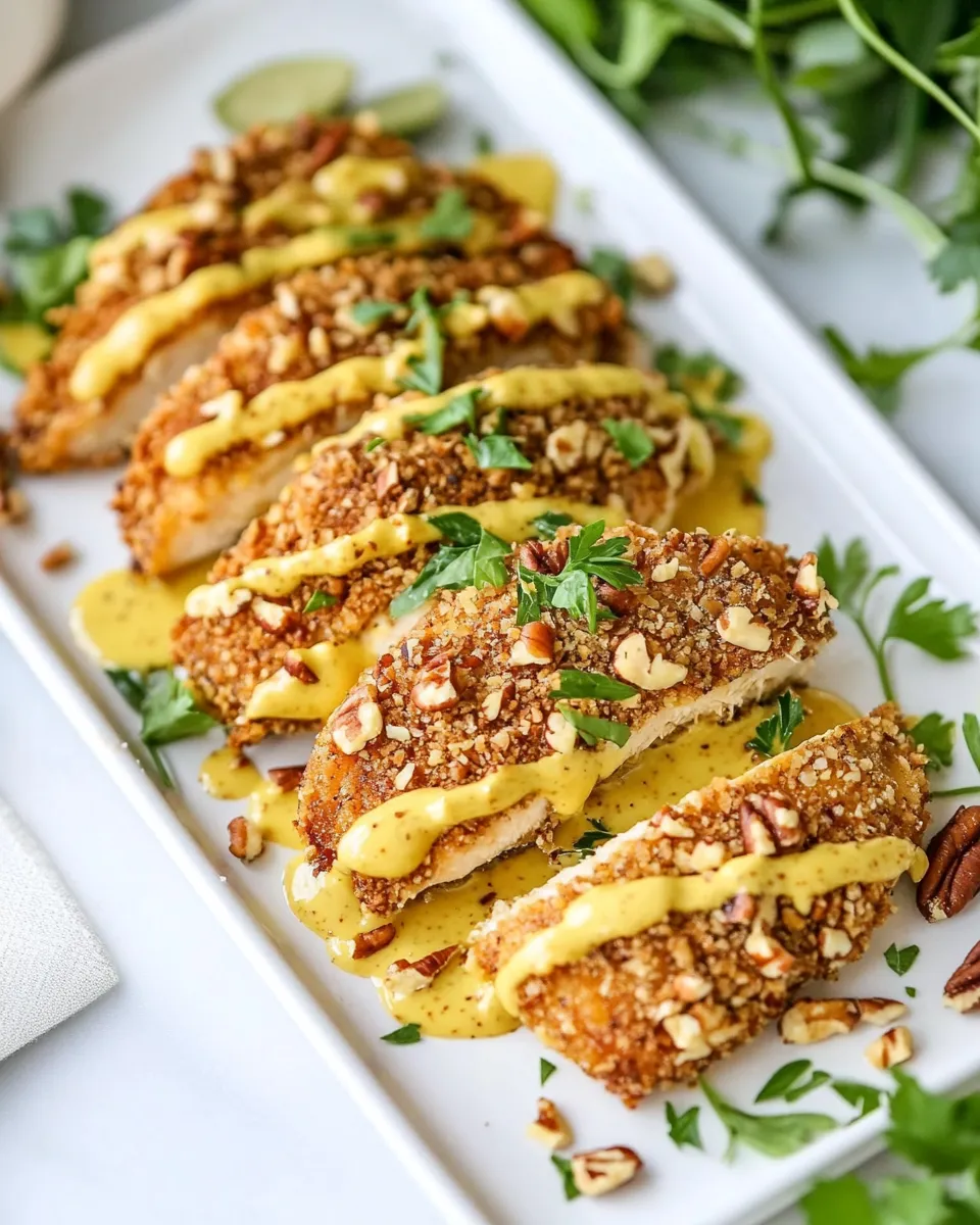 Delicious Honey Mustard Pecan-Crusted Chicken image