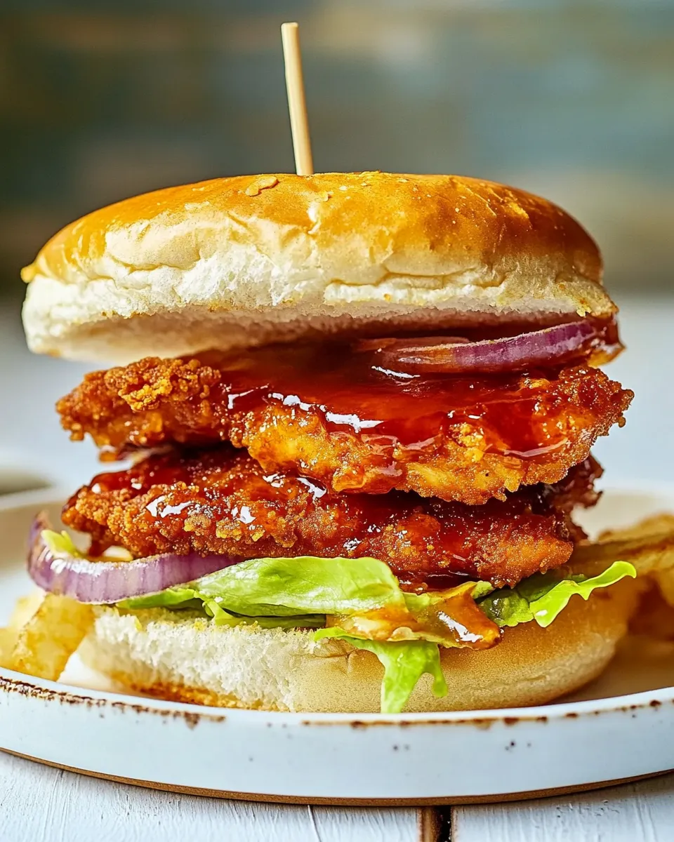 Homemade Hot Honey Chicken Sandwich photo