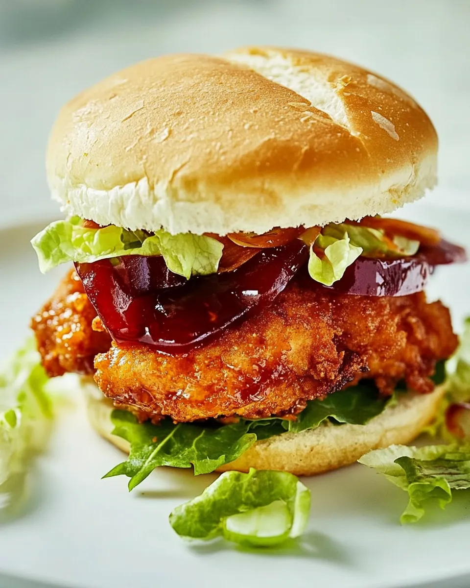 Delicious Hot Honey Chicken Sandwich image