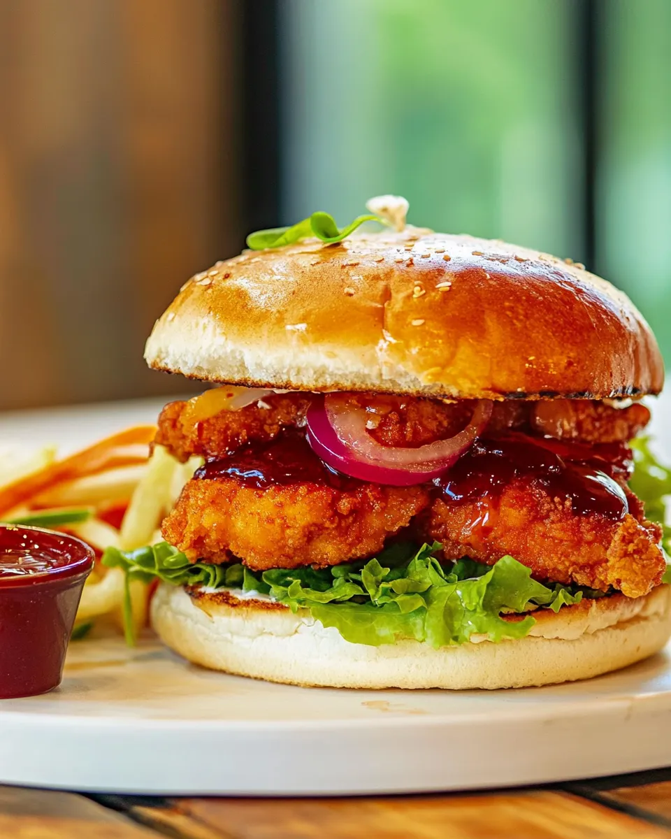 Easy Hot Honey Chicken Sandwich recipe photo