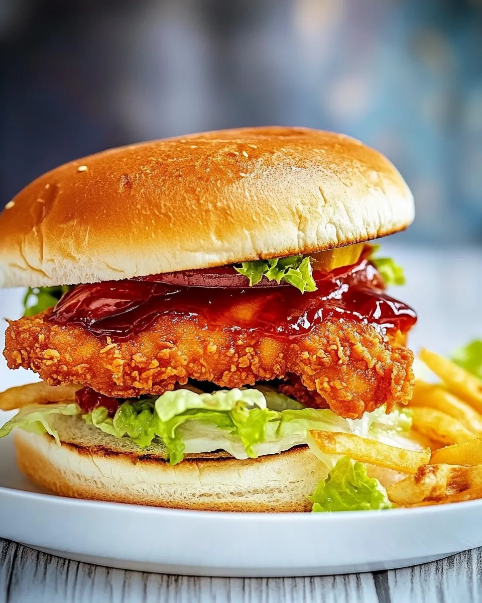 Savory Hot Honey Chicken Sandwich dish photo