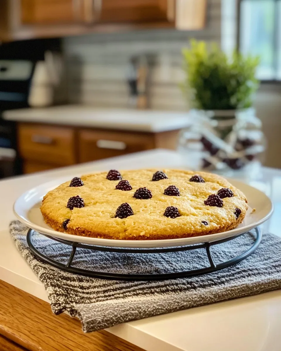 Delicious Italian Lemon Olive Oil Cake With Blackberries image