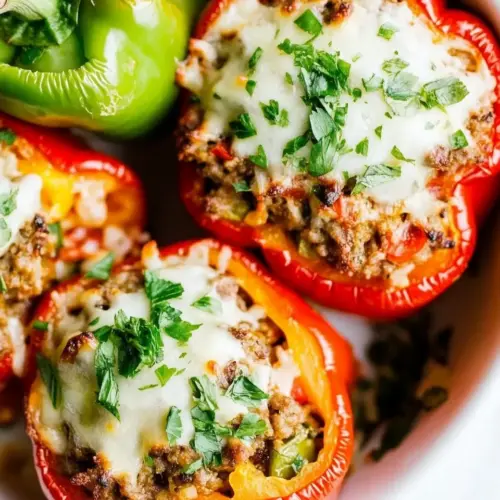 Homemade Italian Sausage Stuffed Peppers photo