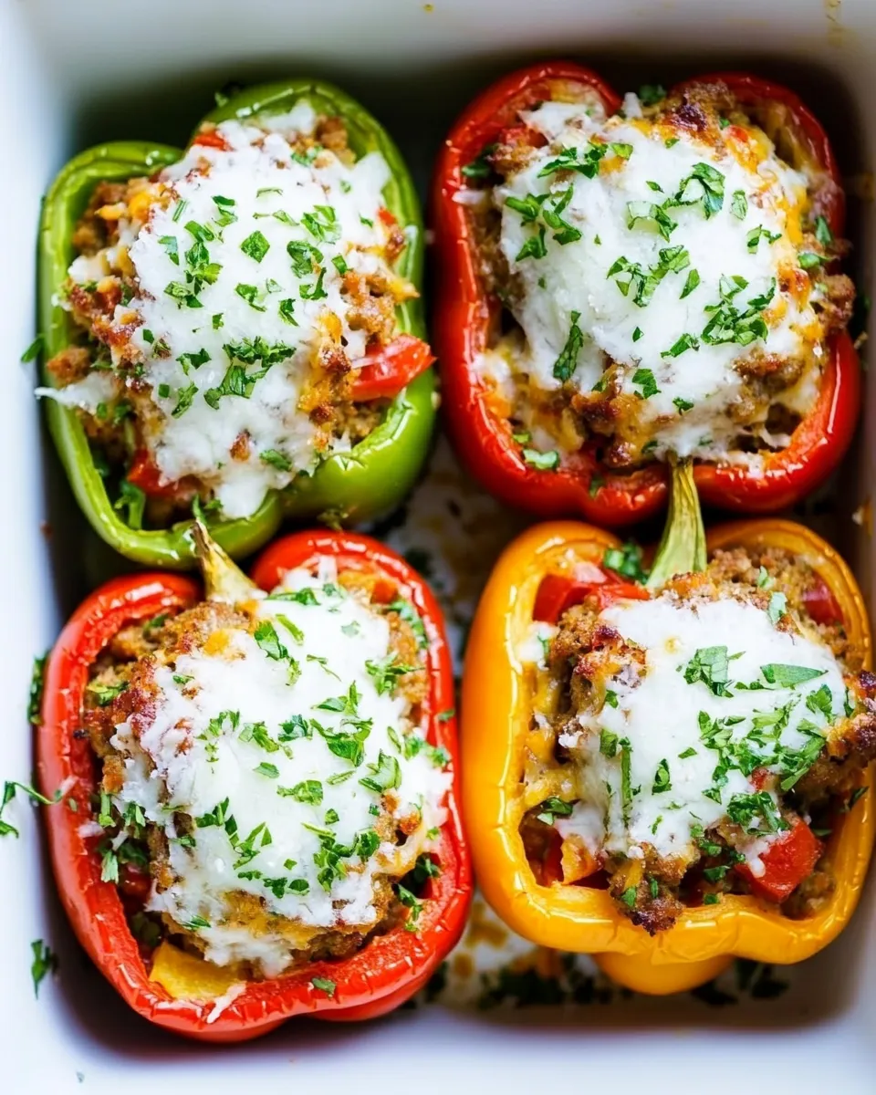 Easy Italian Sausage Stuffed Peppers recipe photo