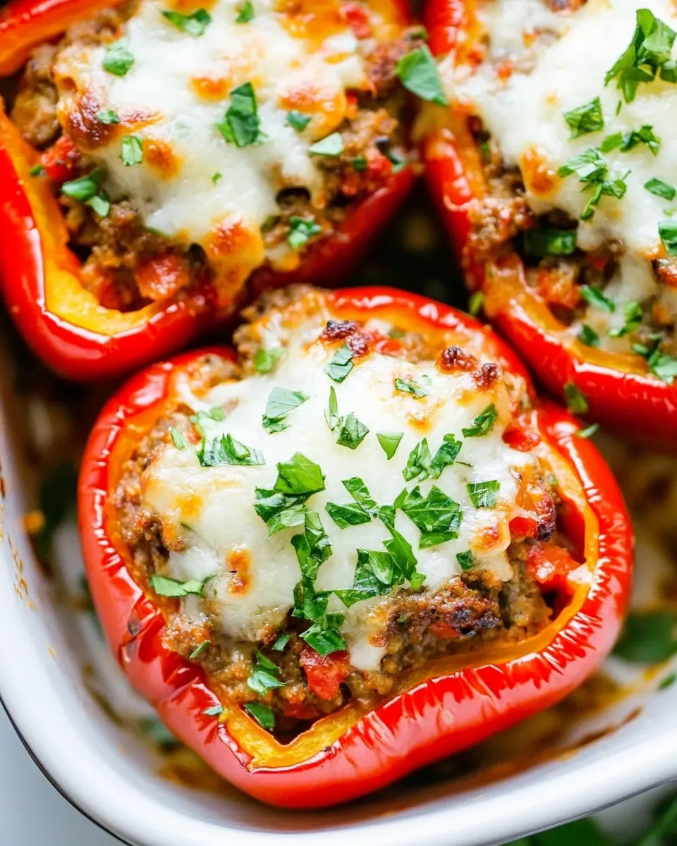 Delicious Italian Sausage Stuffed Peppers shot