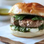 Homemade Lamb Burger Recipe with Mint Pesto photo