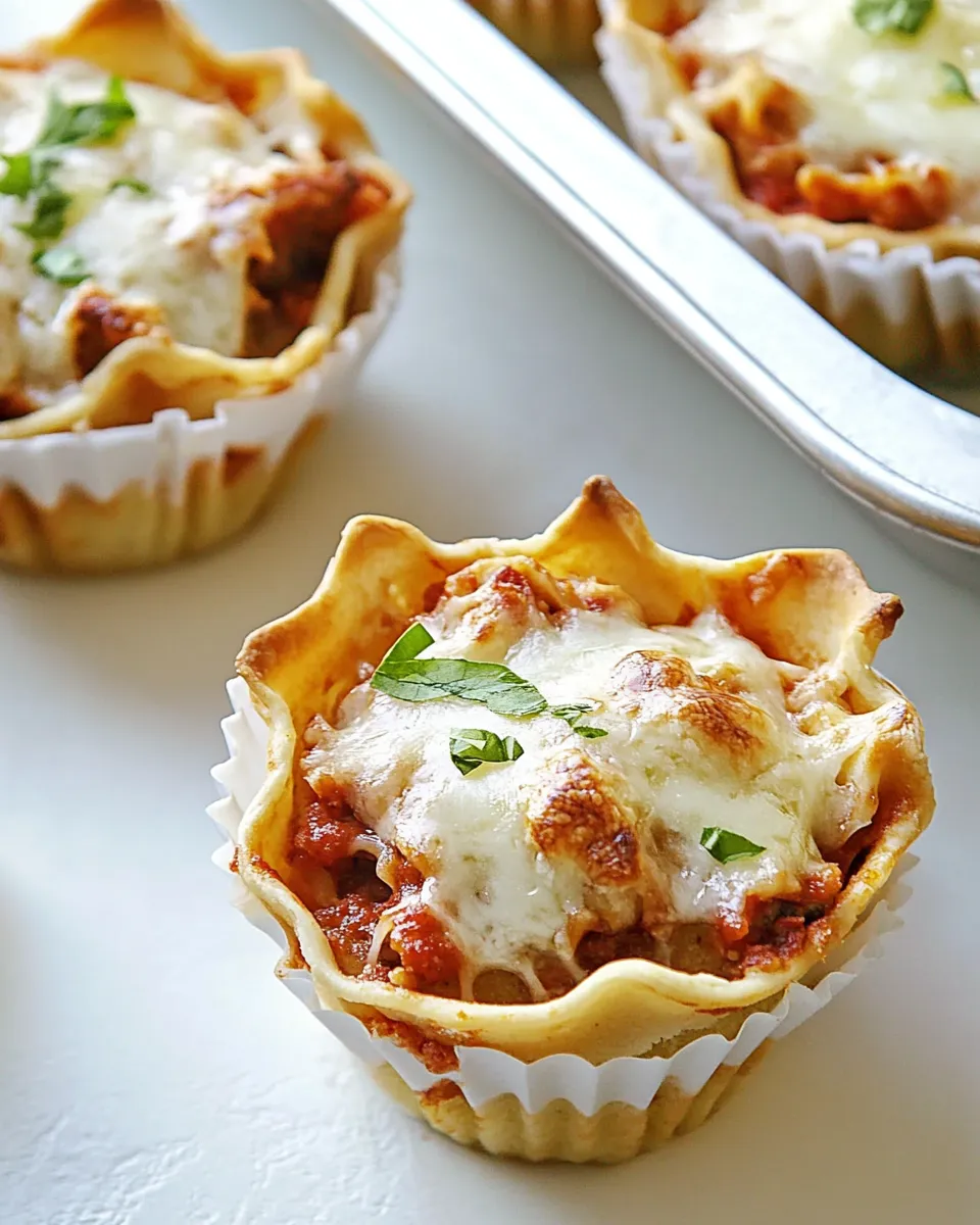 Easy Lasagna Cupcakes recipe photo