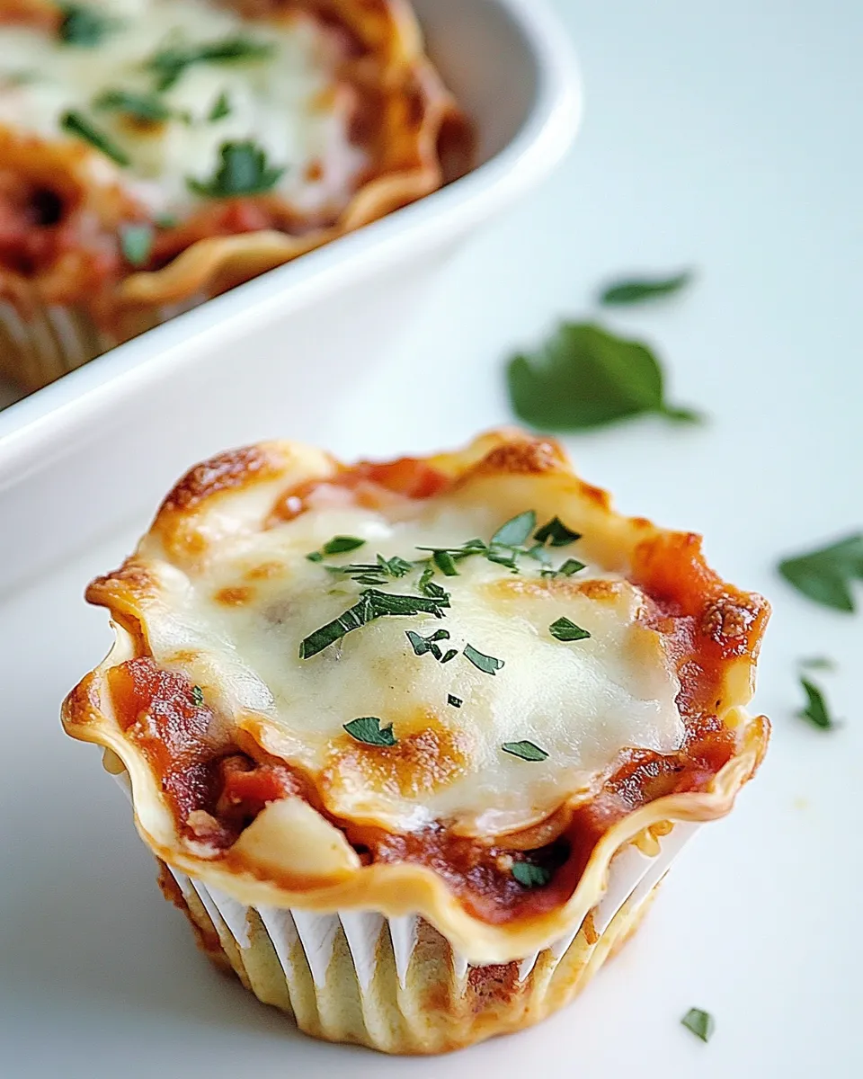 Delicious Lasagna Cupcakes shot