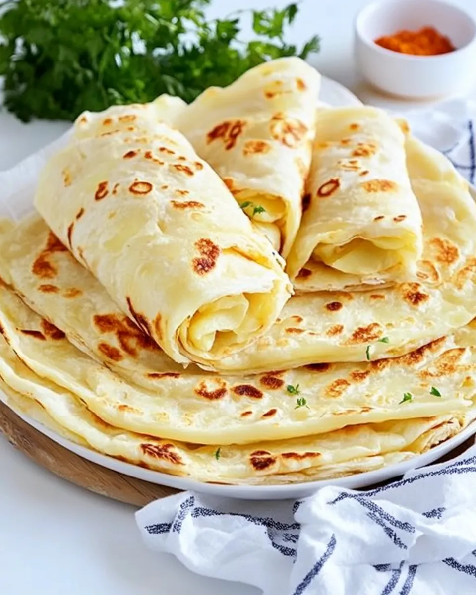 Delicious Lefse (Norwegian Potato Flatbread) shot