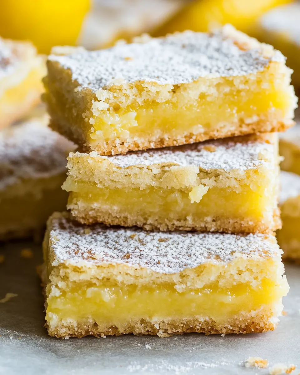 Easy Lemon Bars Recipe shot