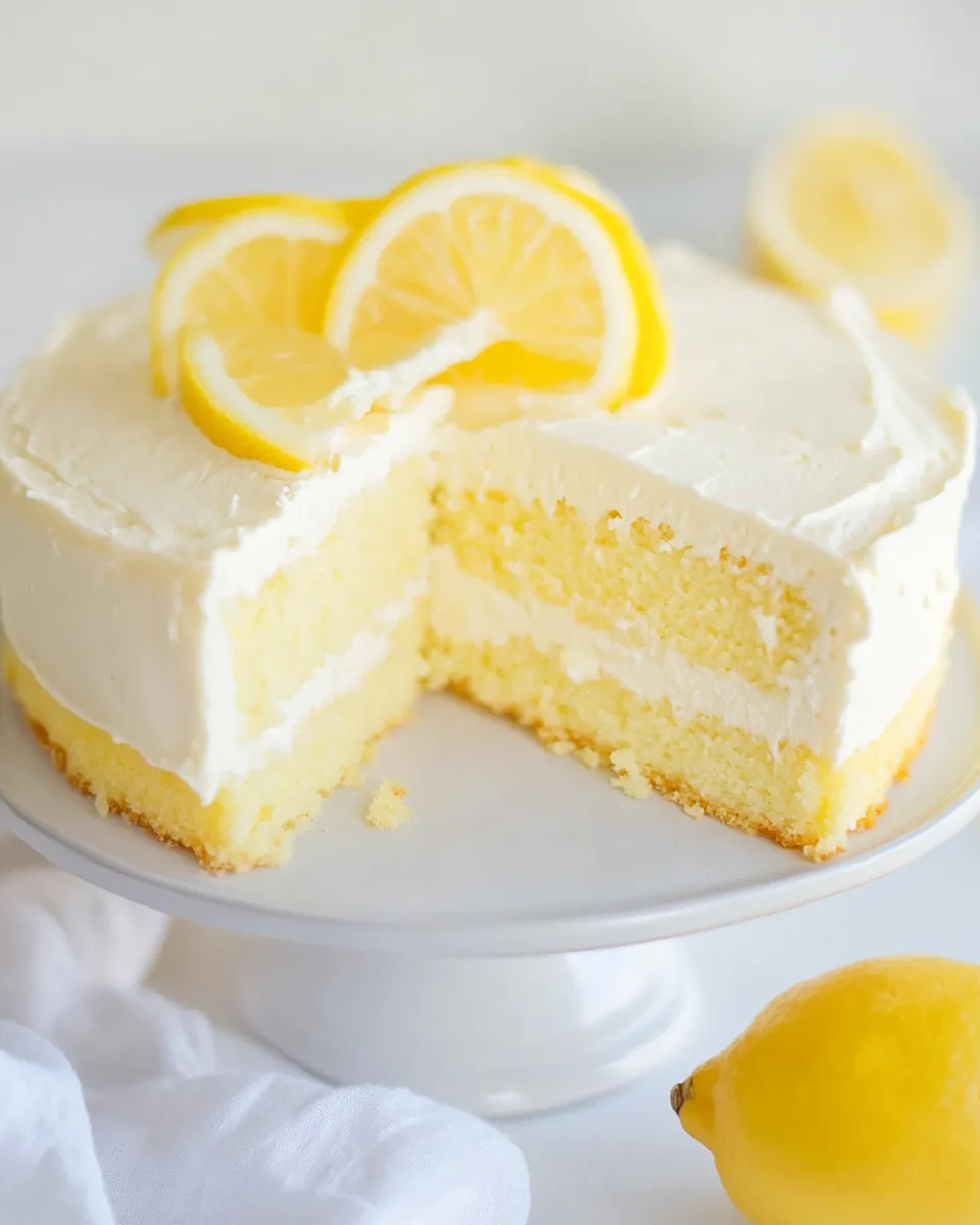 Classic Lemon Cheesecake Cake image