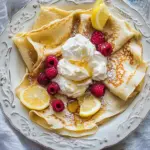 Perfect Lemon Sugar Crepes with Whipped Cream Cheese. recipe photo
