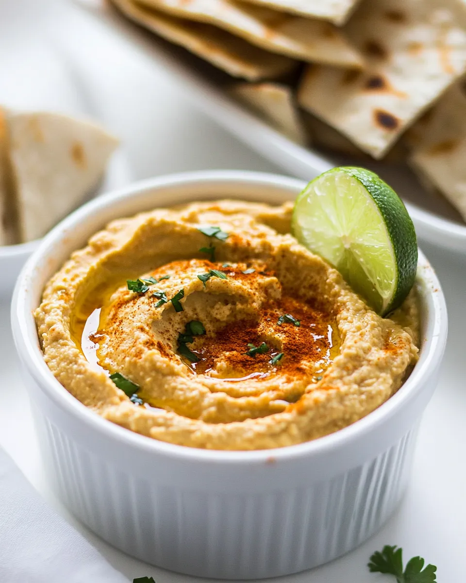 Easy Lime Chipotle Hummus recipe photo