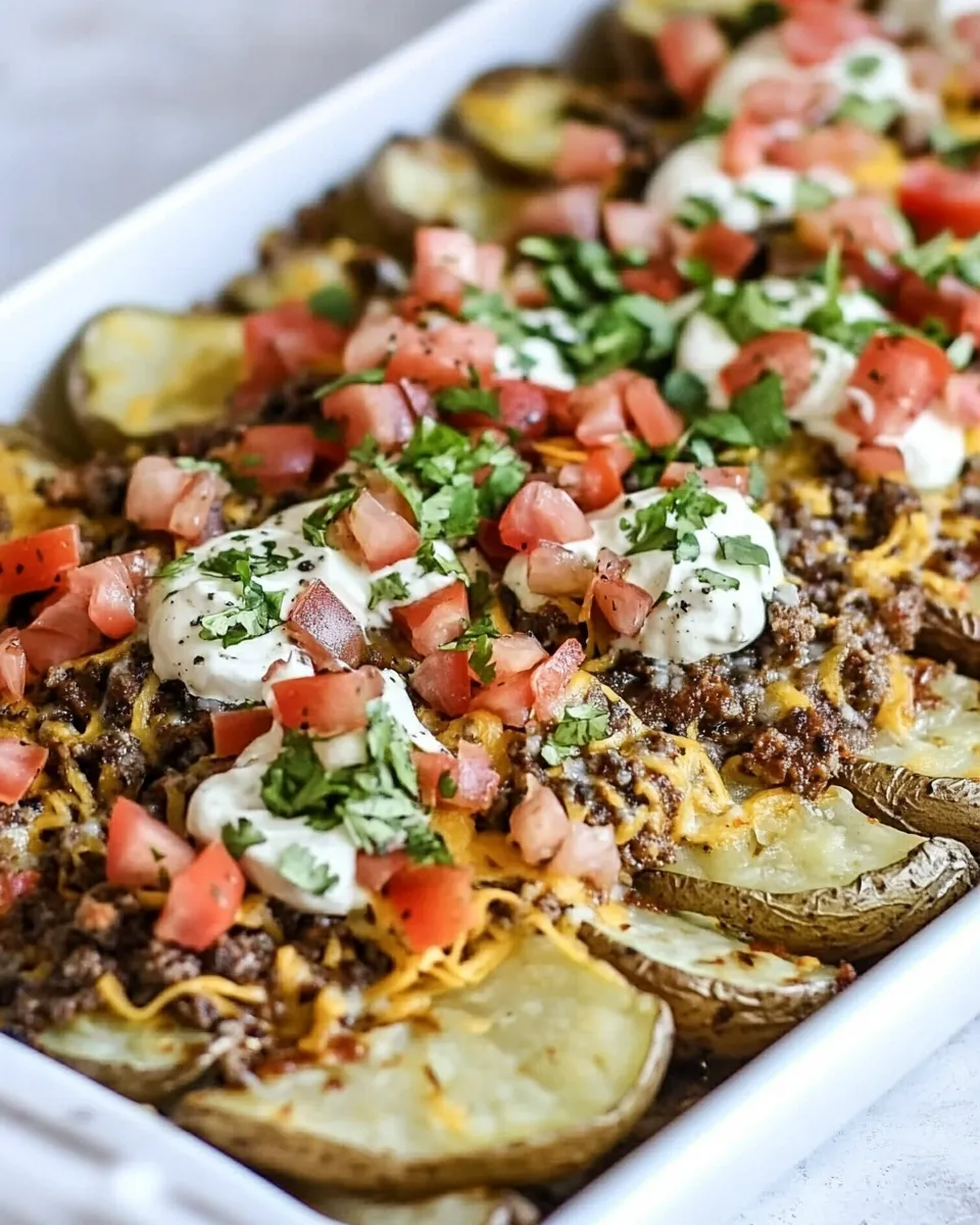 Classic Loaded Potato Skin Nachos Recipe image