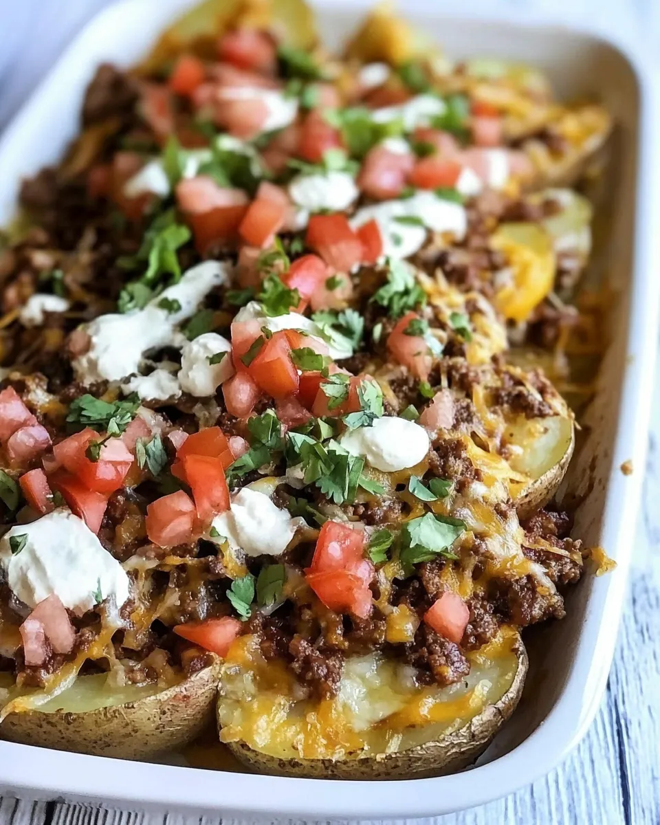 Easy Loaded Potato Skin Nachos Recipe shot