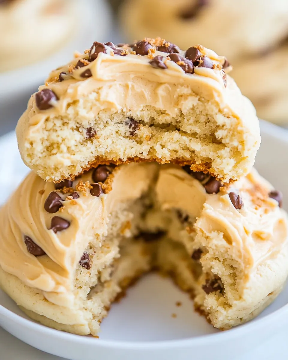 Delicious Lofthouse-Style Soft Peanut Butter Chip Sugar Cookies with Peanut Butter Frosting recipe photo