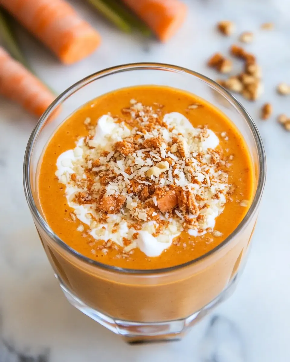 Homemade Low-Carb Carrot Cake Smoothie photo