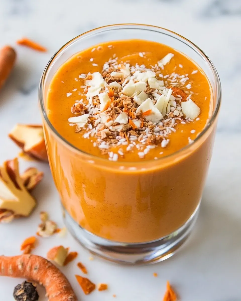 Quick Low-Carb Carrot Cake Smoothie shot