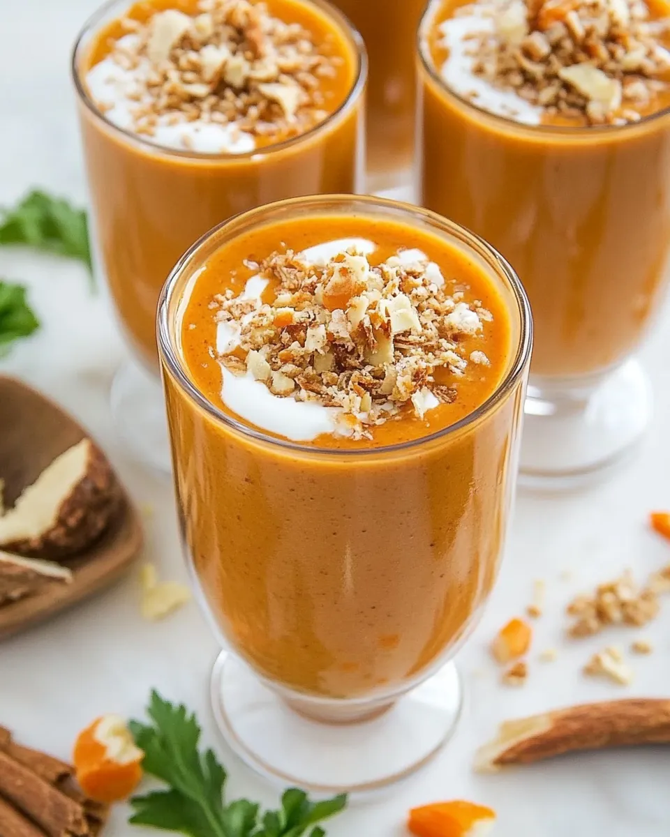 Healthy Low-Carb Carrot Cake Smoothie recipe photo