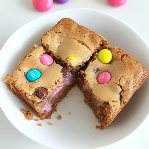 Homemade M&M Chocolate Chip Blondies photo