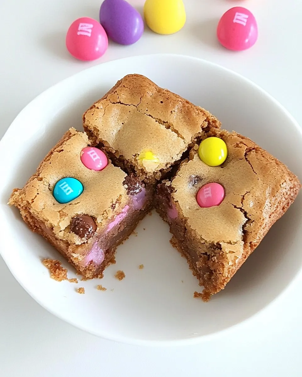 Homemade M&M Chocolate Chip Blondies photo