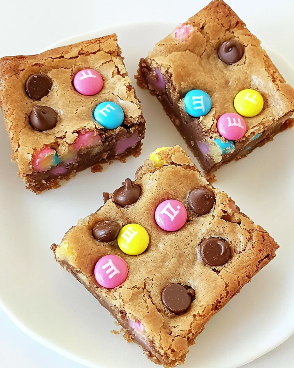 Classic M&M Chocolate Chip Blondies image