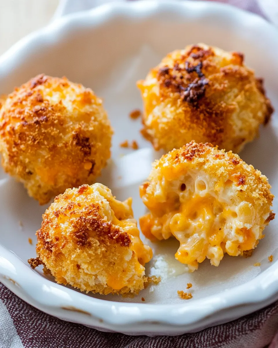 Delicious Macaroni and Cheese Baked Cheese Balls image
