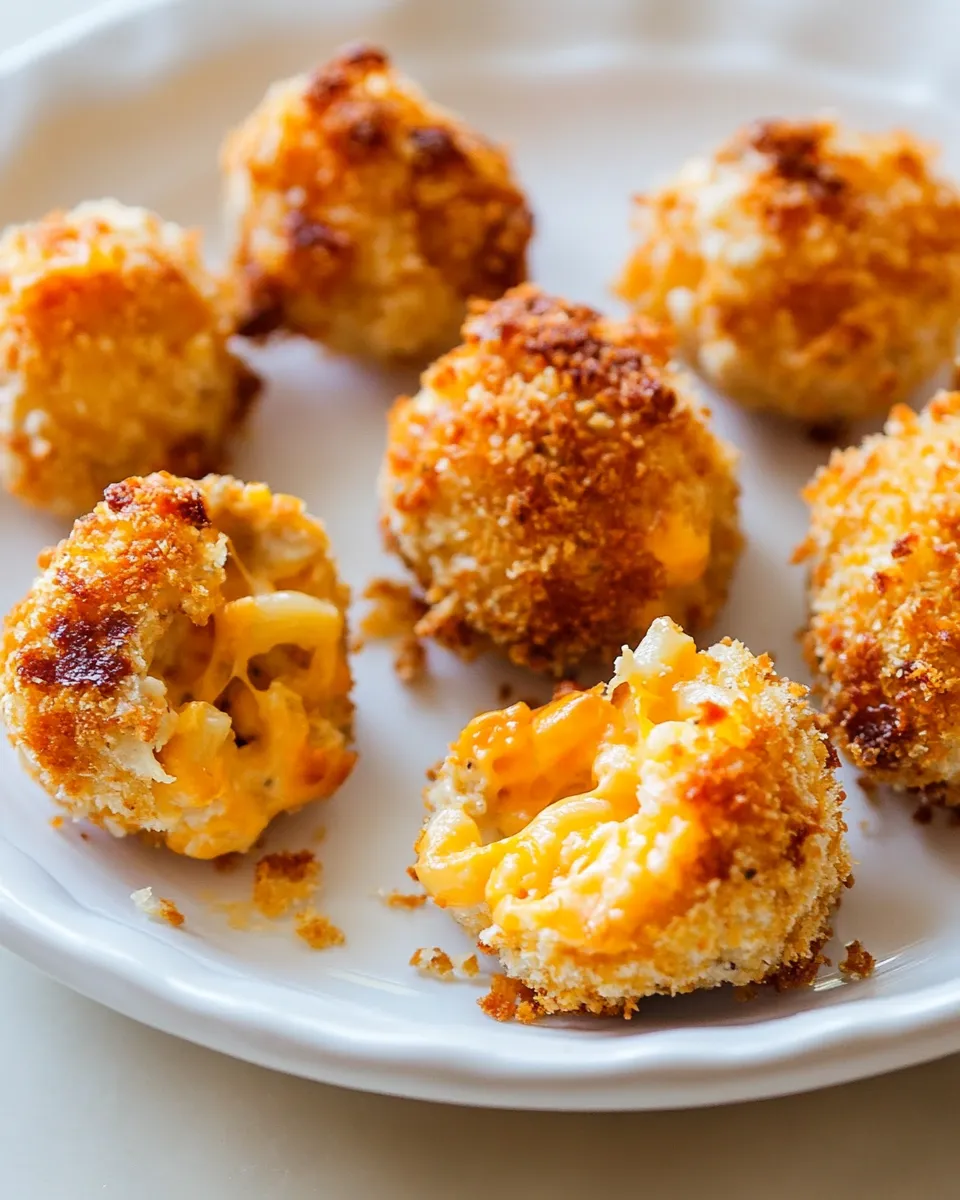 Classic Macaroni and Cheese Baked Cheese Balls recipe photo